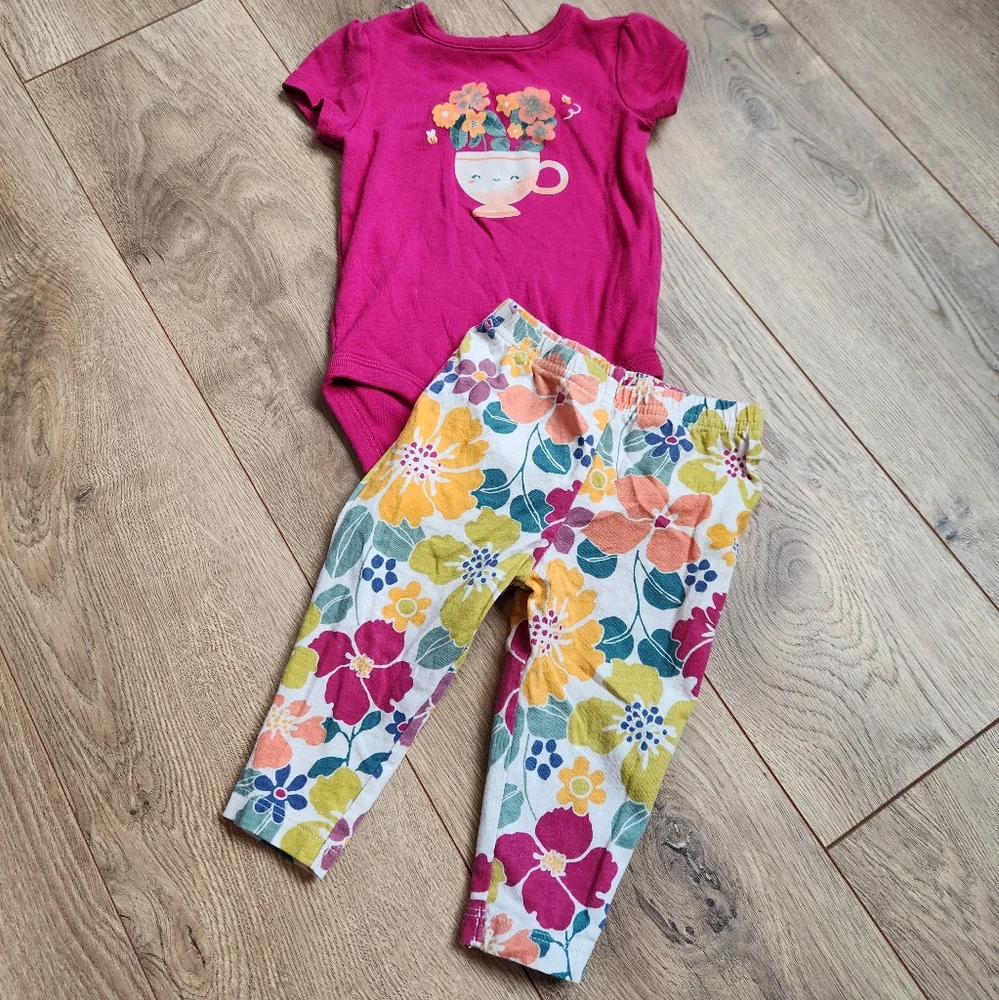 6m Carter's Floral Teacup Set